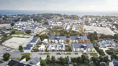 ESPACIL ACCESSION COMMERCIALISE 36 APPARTEMENTS EN ACCESSION COOPÉRATIVE ET 10 MAISONS EN LOCATION-ACCESSION (PSLA) À SAINT-GILDAS-DE-RHUYS (56)